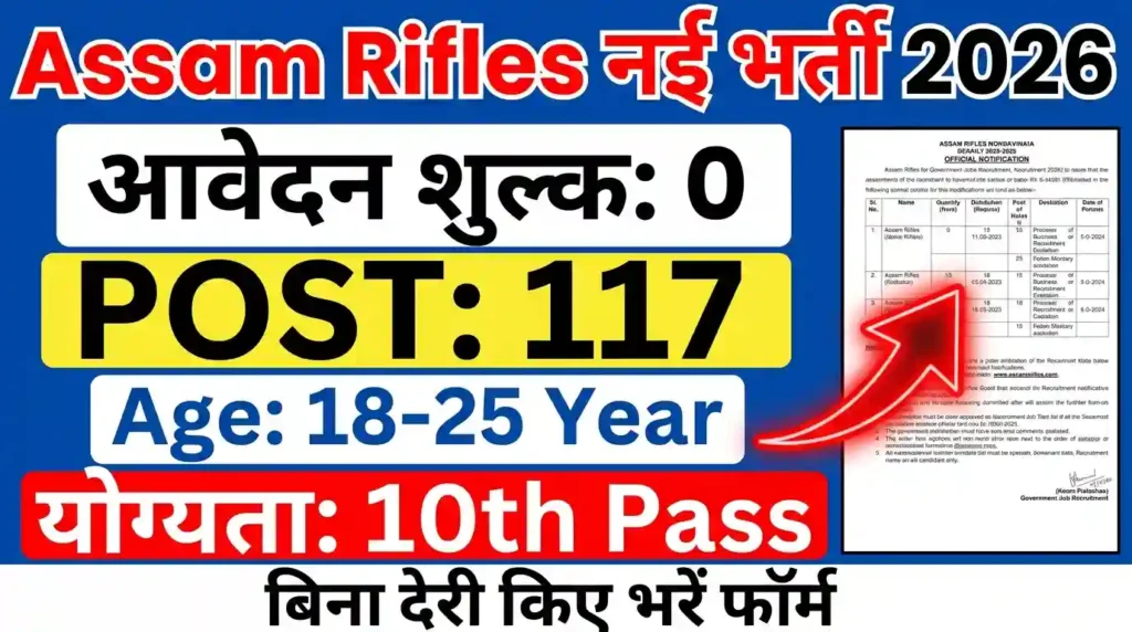 Assam Rifles GD Recruitment 2026
