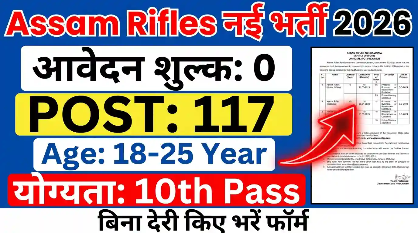Assam Rifles GD Recruitment 2026